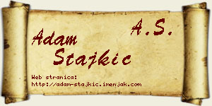 Adam Stajkić vizit kartica